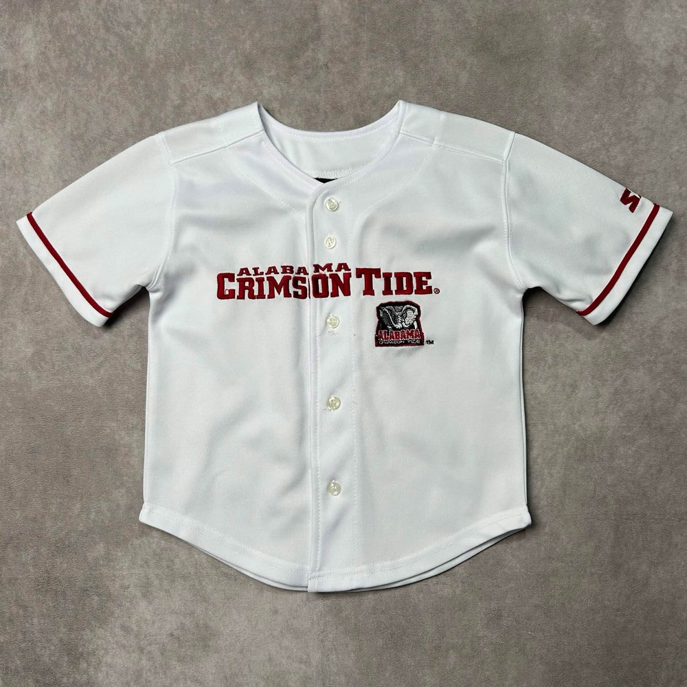 Alabama Crimson Tide Cropped Jersey White Y2K Womens Size 4 College Sports Fan